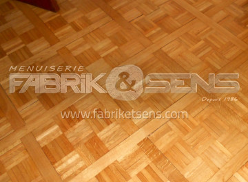 Parquet mosaïque sur-mesure en Chêne à Beaujeu (69)