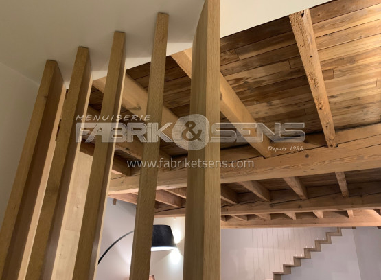 Brise-vue intérieur sur-mesure en bois proche de Villefranche-sur-Saône (69)